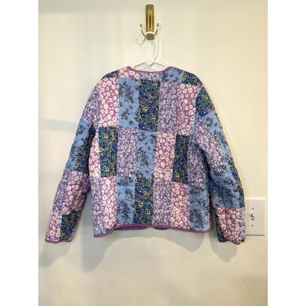 Girls Patchwork Quilted Jacket Cottagecore Floral Spring Jacket XL 14-16 - Picture 3 of 6